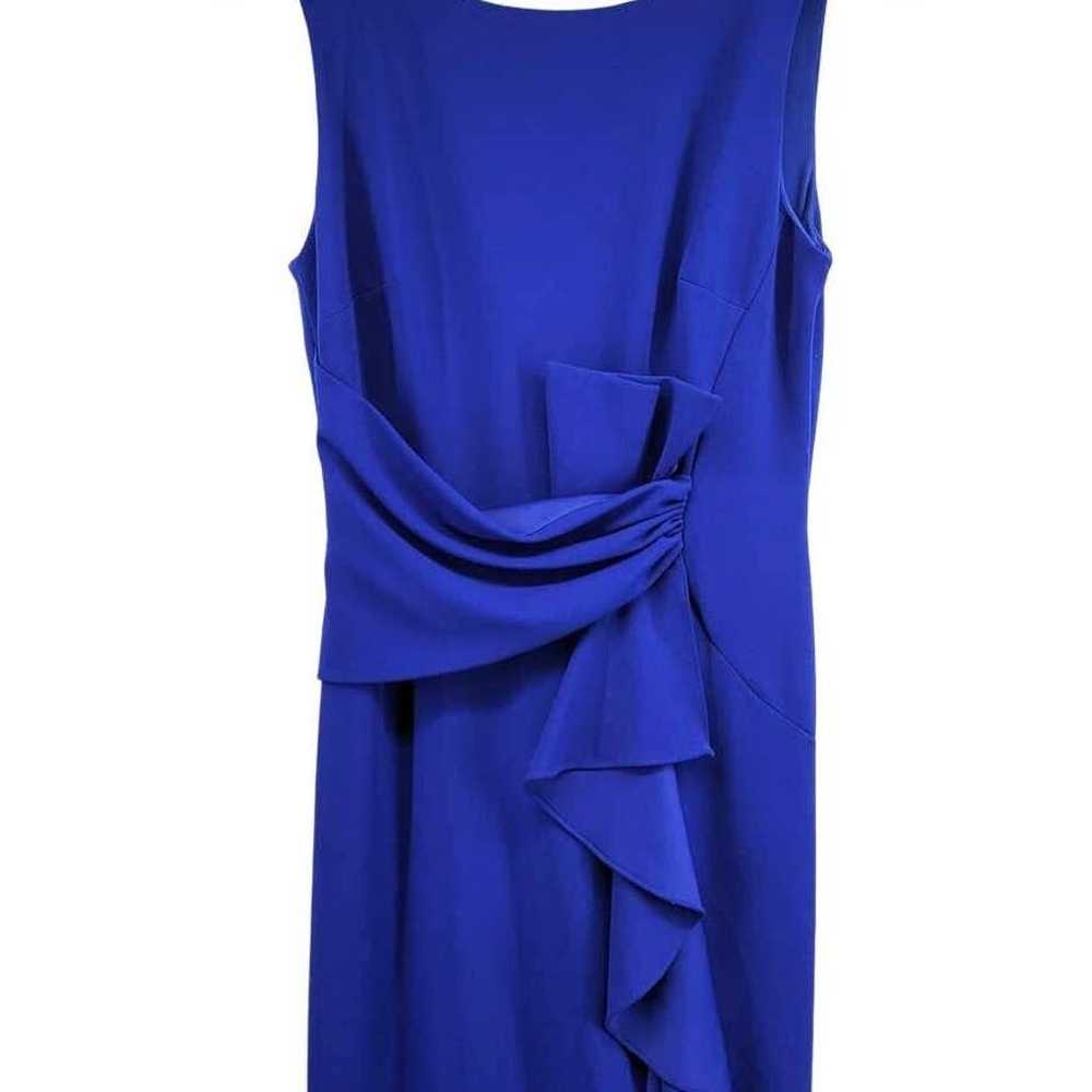 Betsy & Adam Blue Sleeveless Maxi Gown 10 - image 4