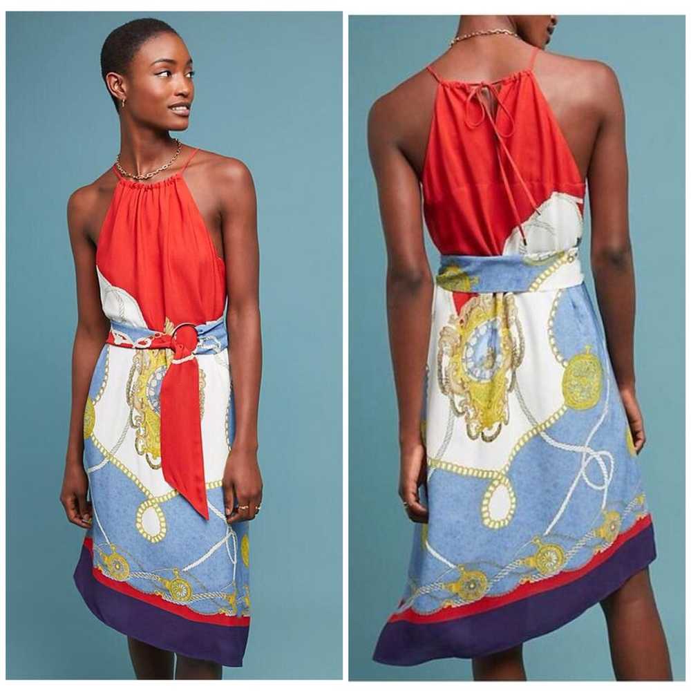 Anthropologie Onsen Scarf-Printed Dress - image 4