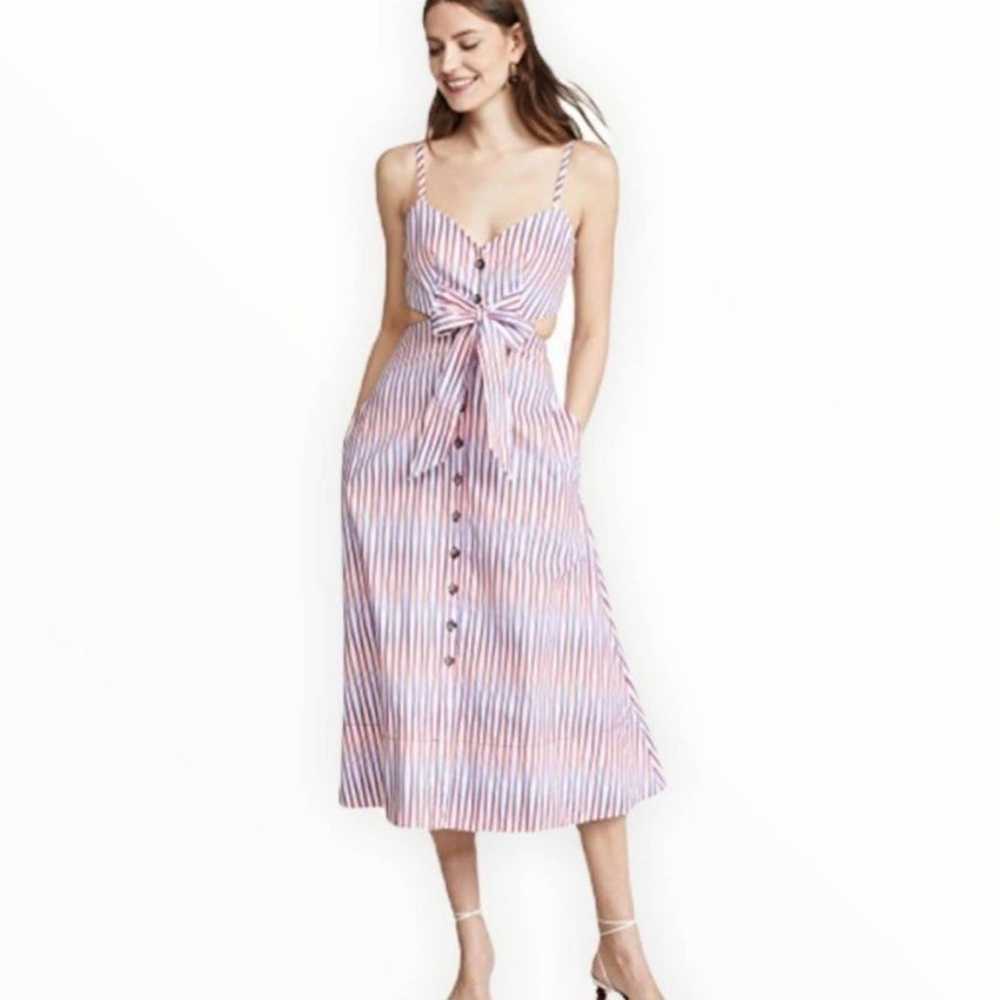 SALONI Lea Cutout B Dress In Optic Stripe - image 2