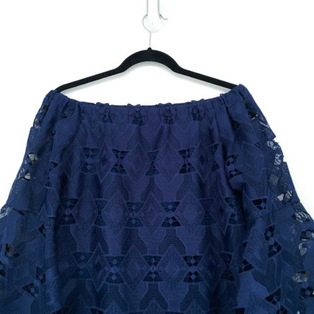 Wai Ming Simona Blue Lace Dress M FLAW - image 4