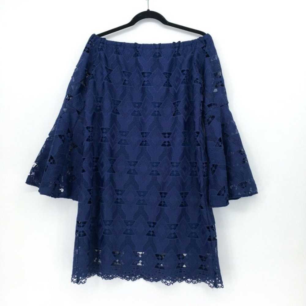 Wai Ming Simona Blue Lace Dress M FLAW - image 8