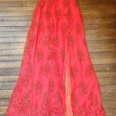 Beaded Red Crimson Gown