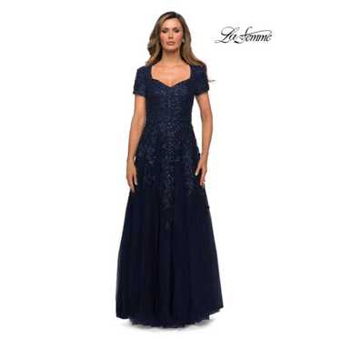 LA FEMME Aline Evening Dress Gown Navy Blue Size 1