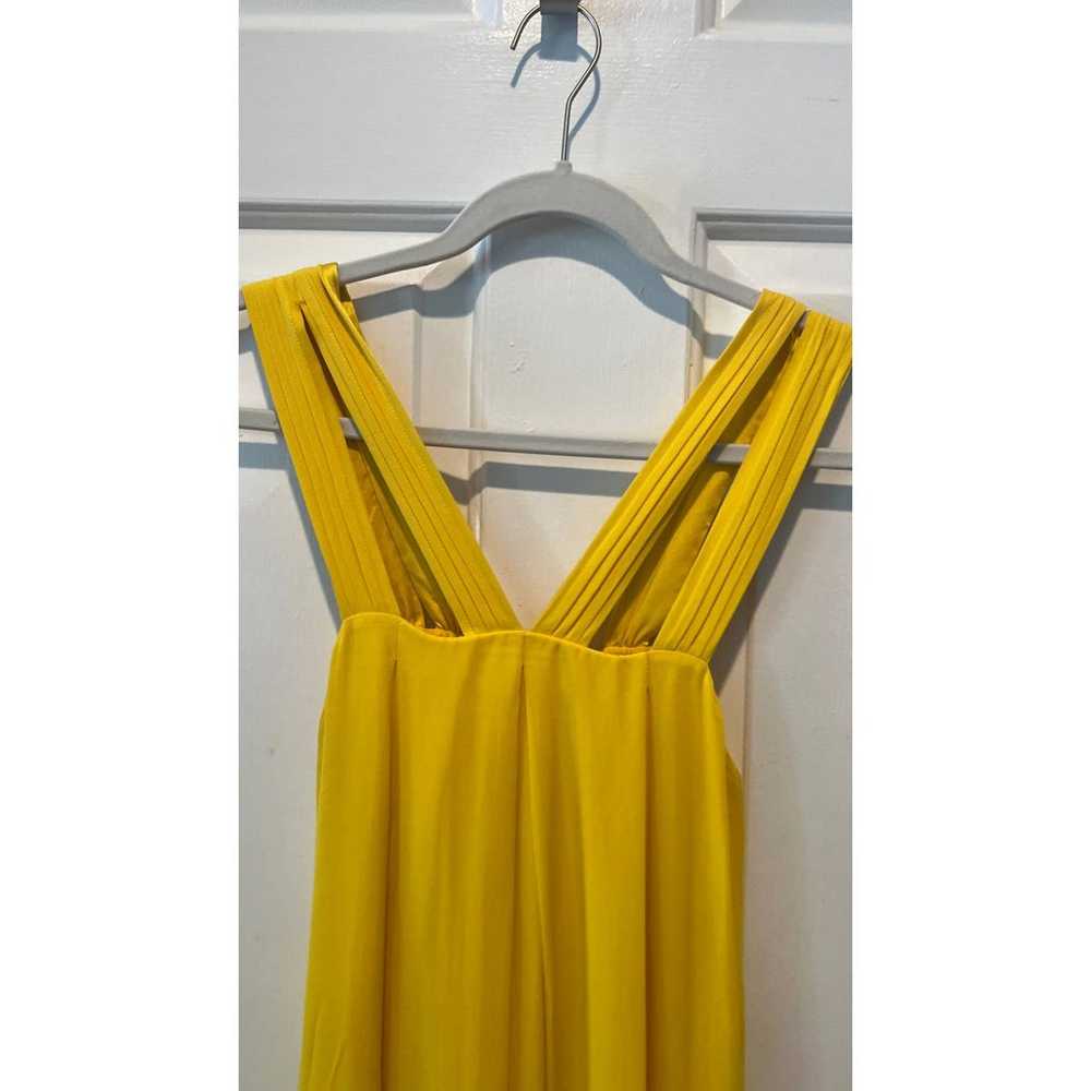 Alice and Olivia Large Dress bright yellow maxi l… - image 2