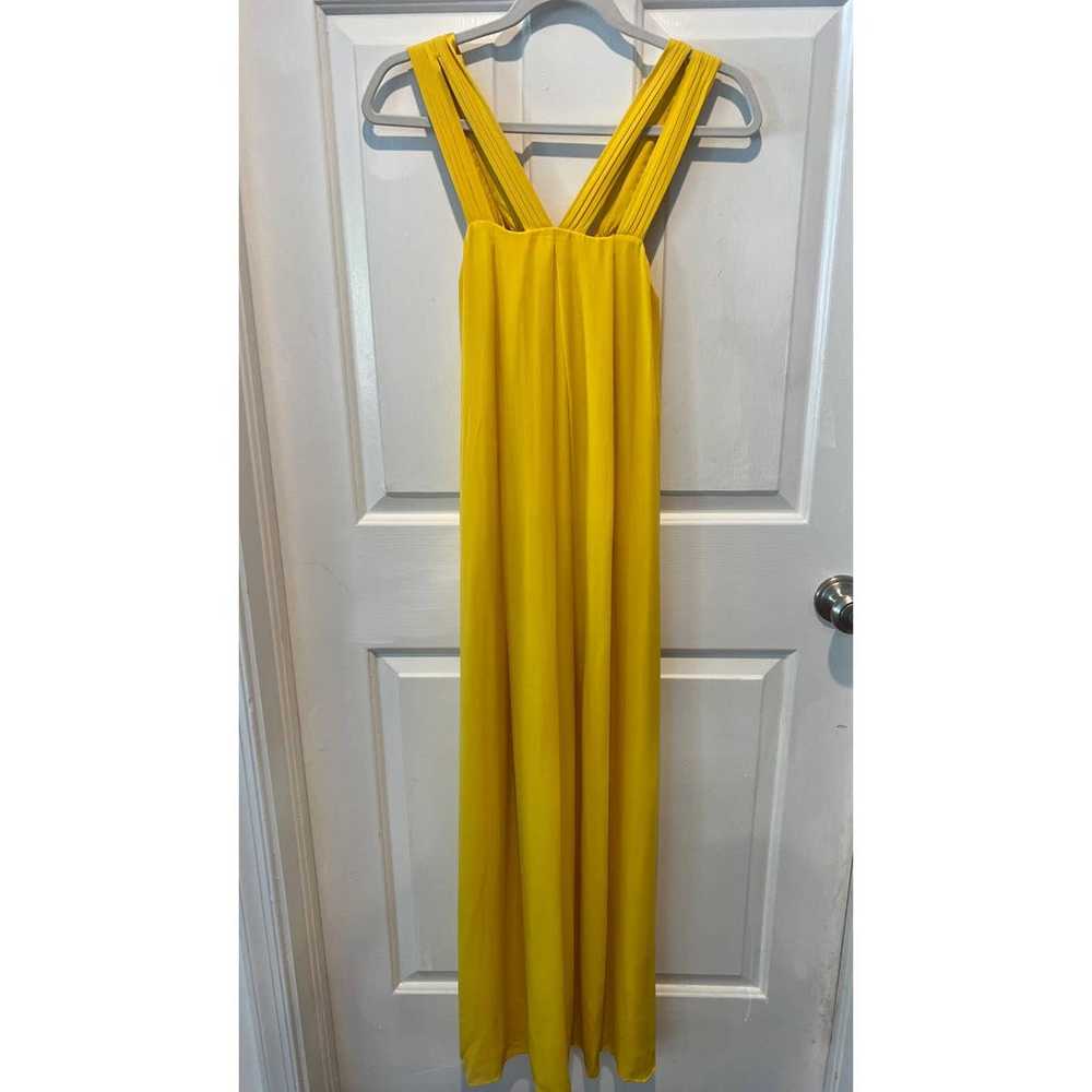 Alice and Olivia Large Dress bright yellow maxi l… - image 3