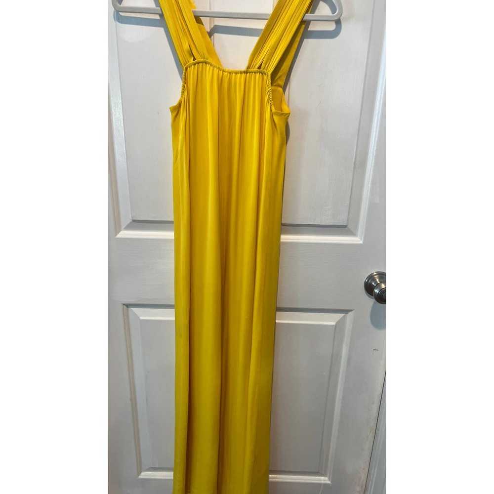Alice and Olivia Large Dress bright yellow maxi l… - image 5