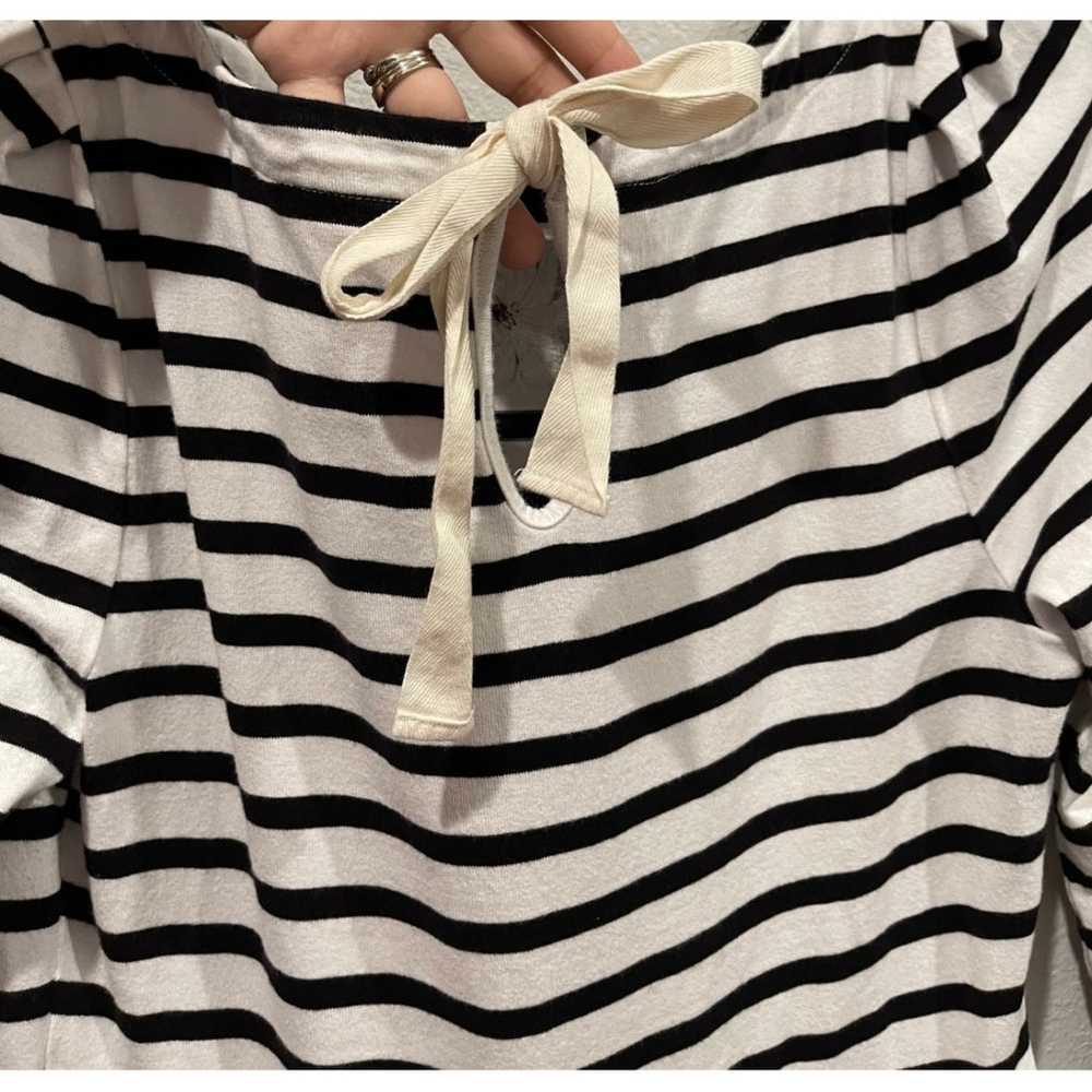 KATE SPADE Floral White Black Striped Fit And Fla… - image 8