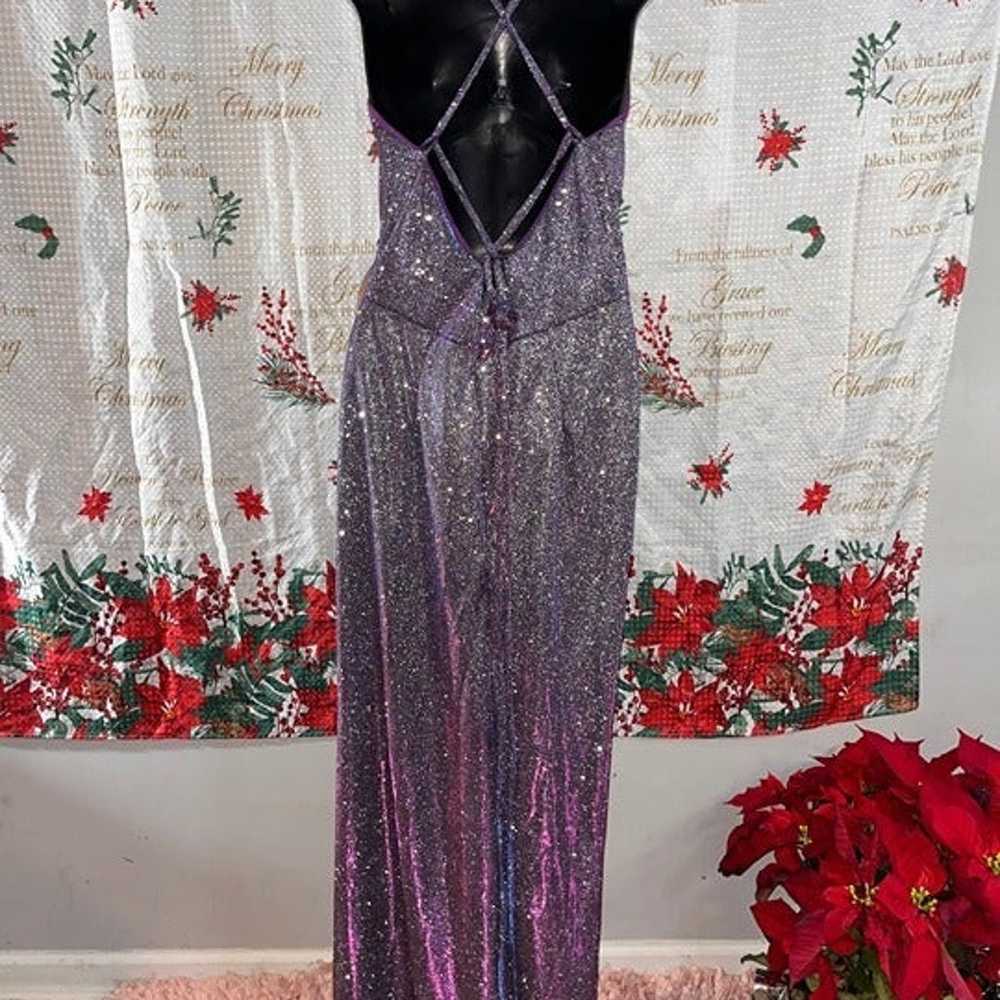 Sparkly purple prom dress - image 3