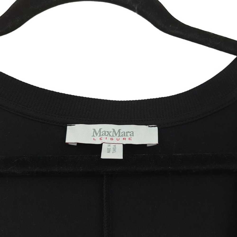 Max Mara Women XL Paraggi Dress Black Midi Jersey… - image 4