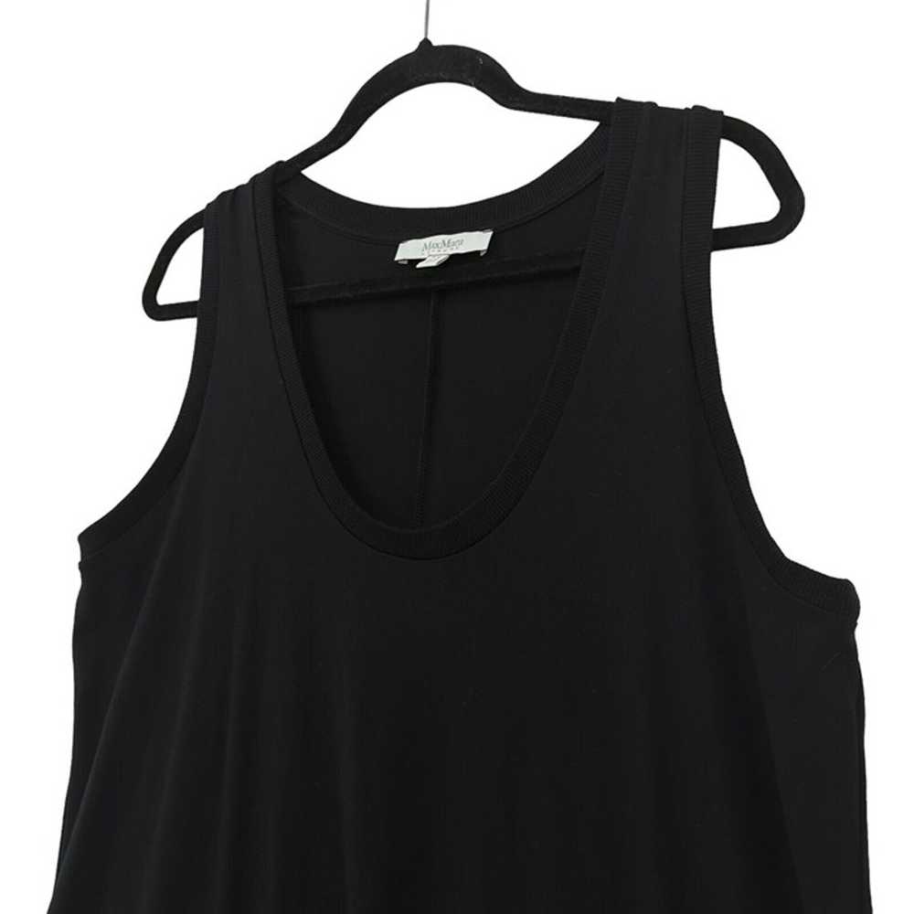 Max Mara Women XL Paraggi Dress Black Midi Jersey… - image 5