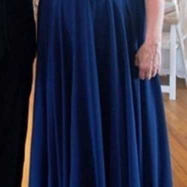 Navy blue Mother of bride dress