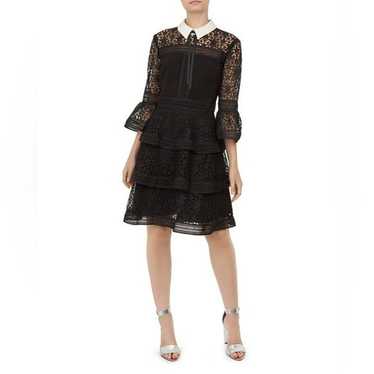 NWOT Ted Baker Starh Guipure Lace Tiered Collar Dr