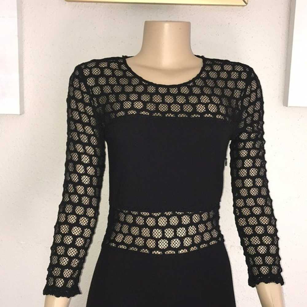 SANDRO Lace Black Mini Dress Size 2 - image 2