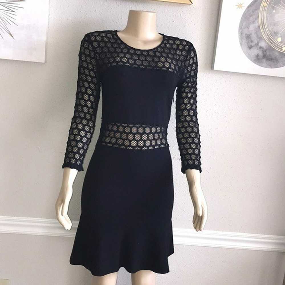 SANDRO Lace Black Mini Dress Size 2 - image 3