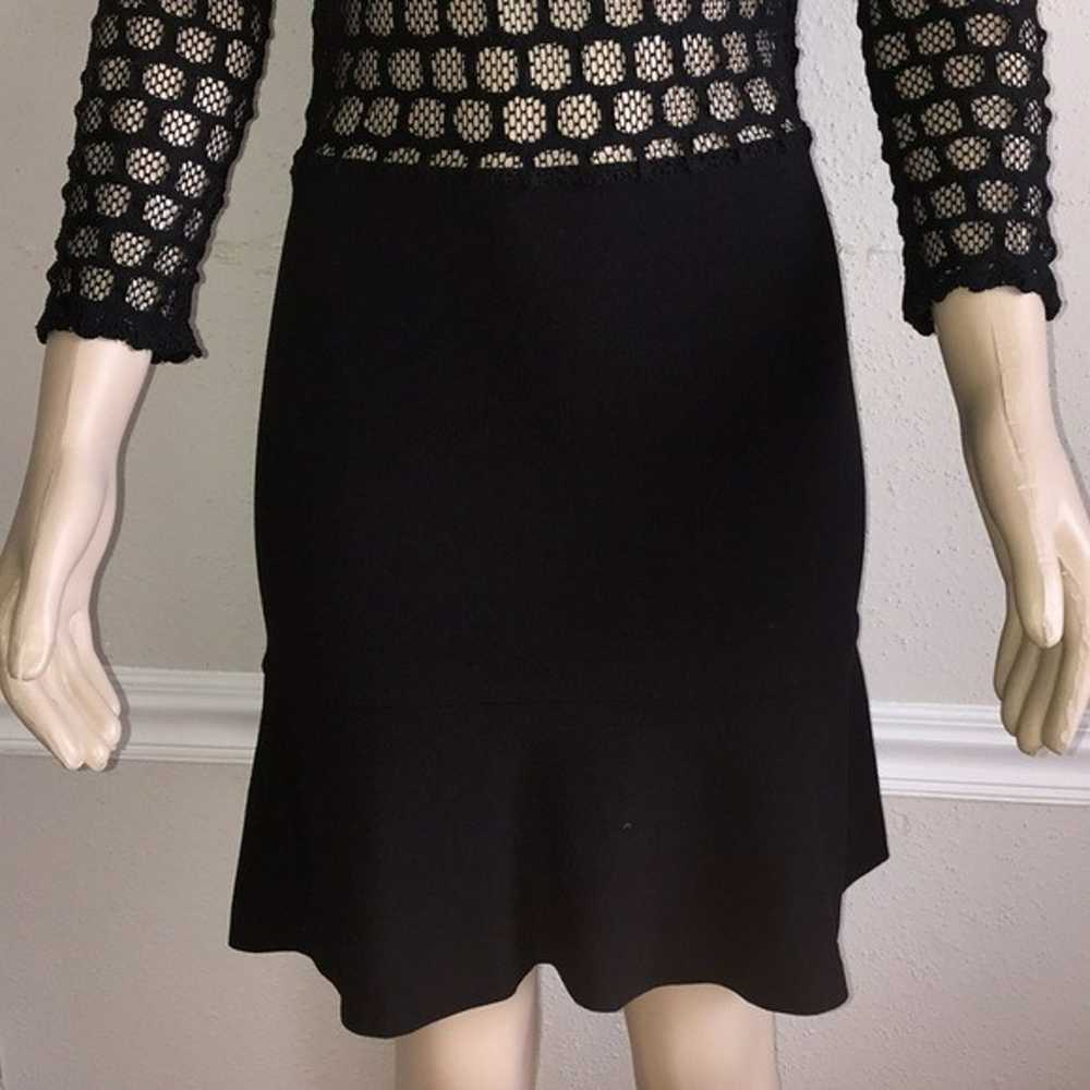 SANDRO Lace Black Mini Dress Size 2 - image 4