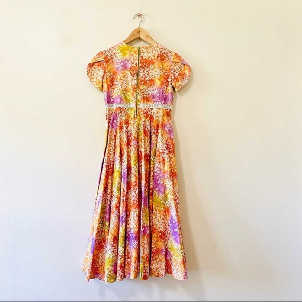 Vintage 60s handmade floral dress a-line - image 4