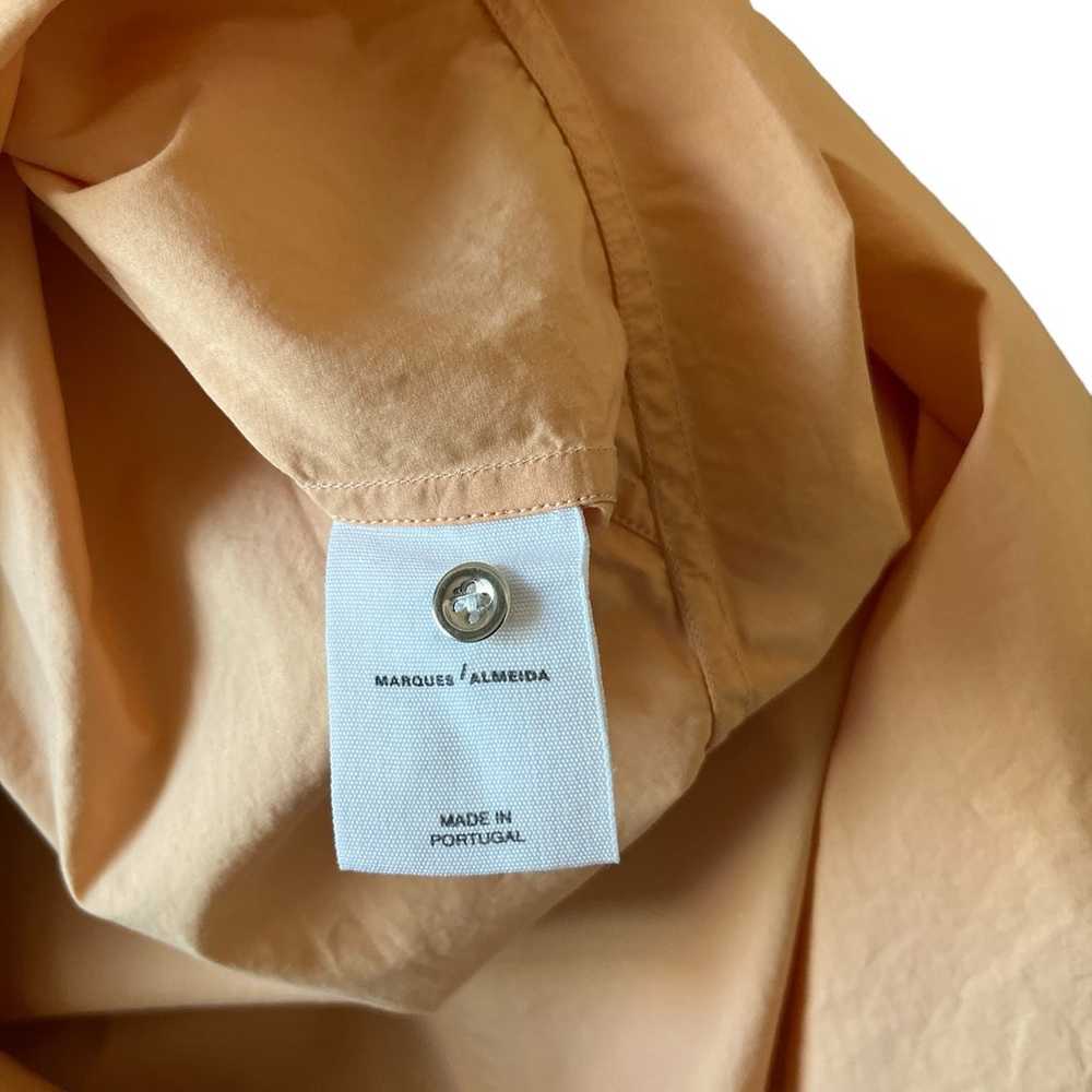 Marques Almeida Asymmetric Shirt Dress Peach Size… - image 11