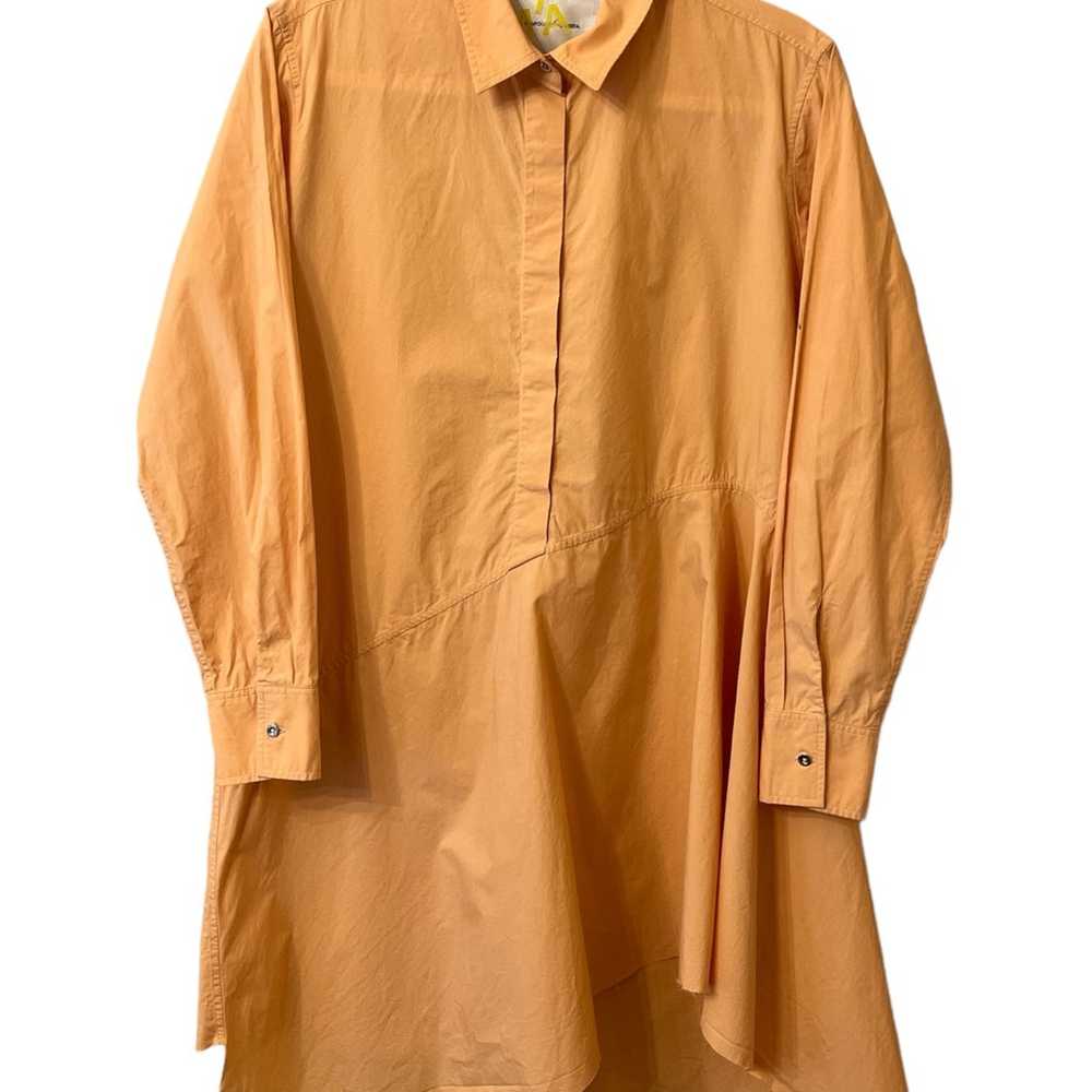 Marques Almeida Asymmetric Shirt Dress Peach Size… - image 3