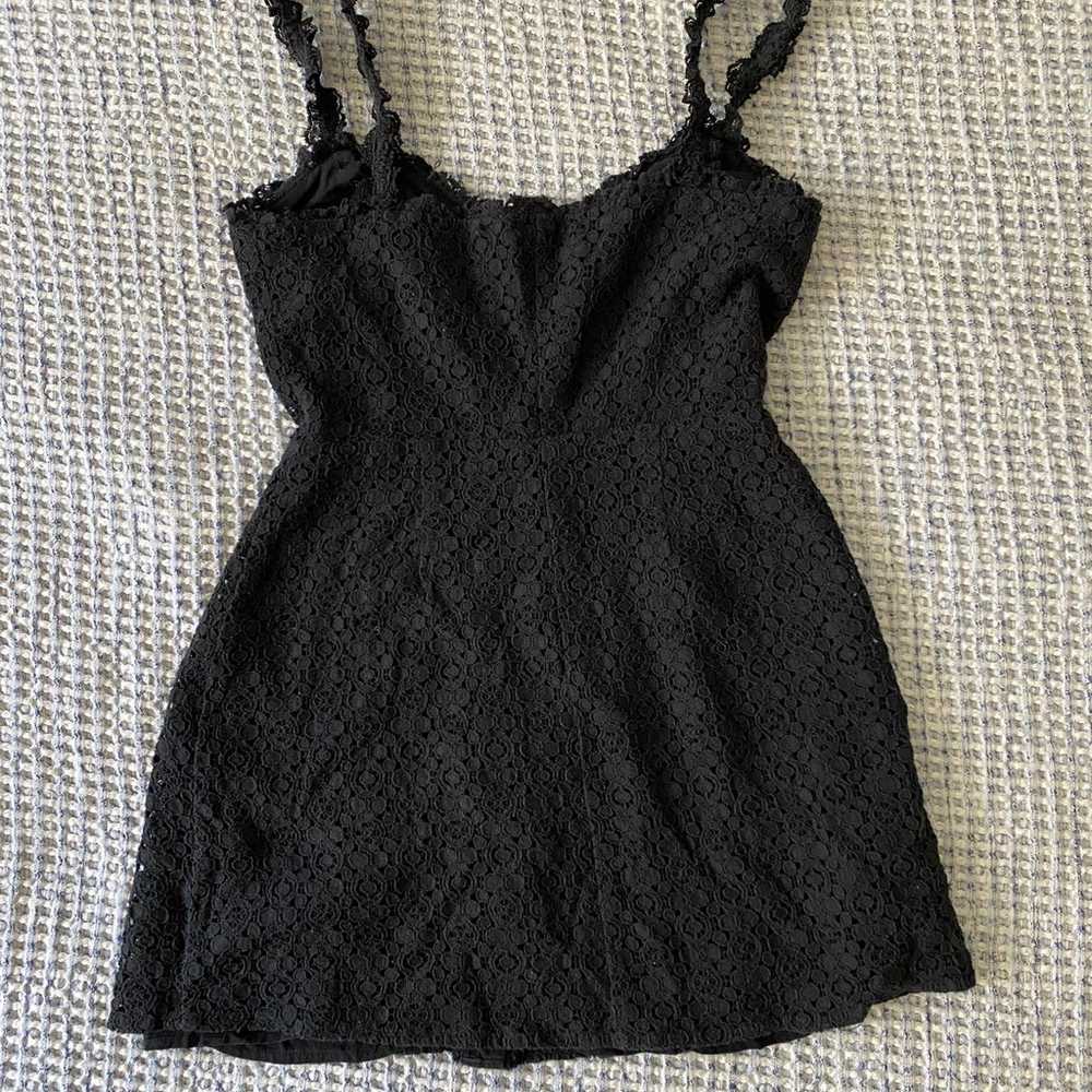 REFORMATION black Memphis lace mini dress sz 0 - image 4