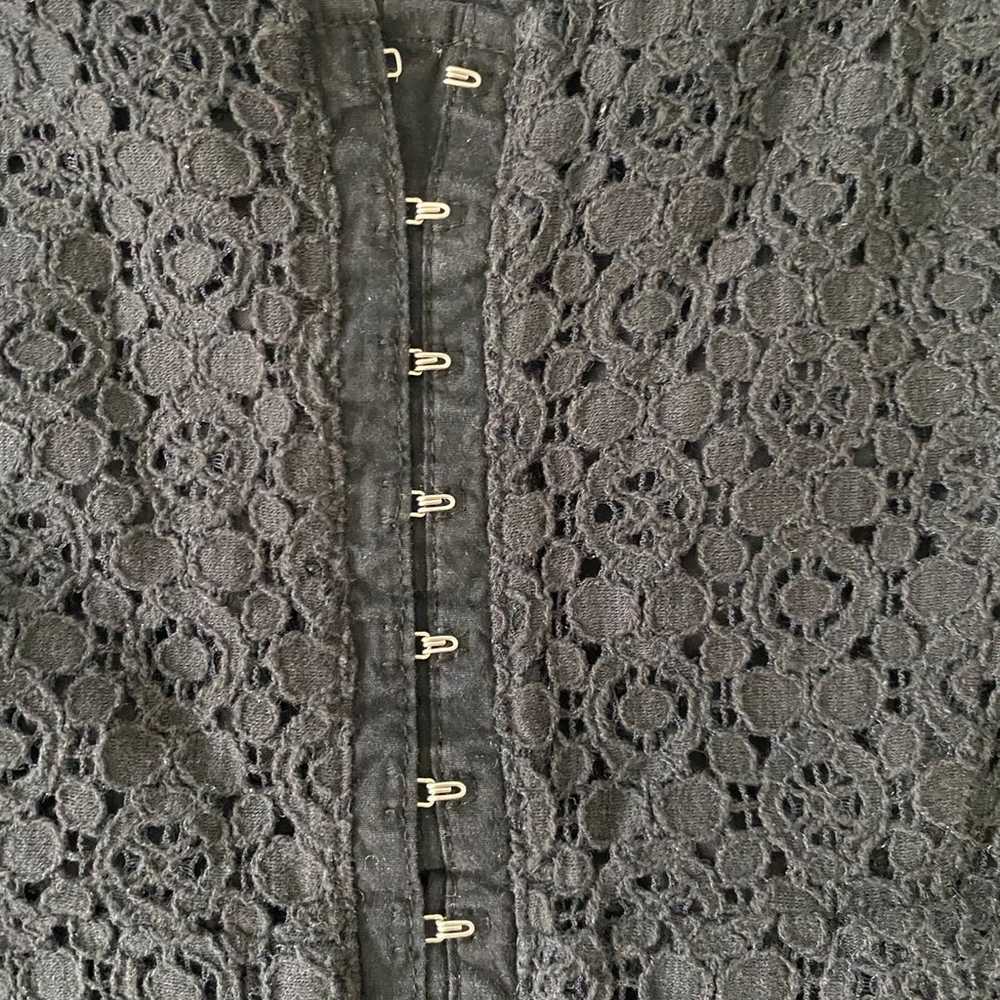 REFORMATION black Memphis lace mini dress sz 0 - image 8
