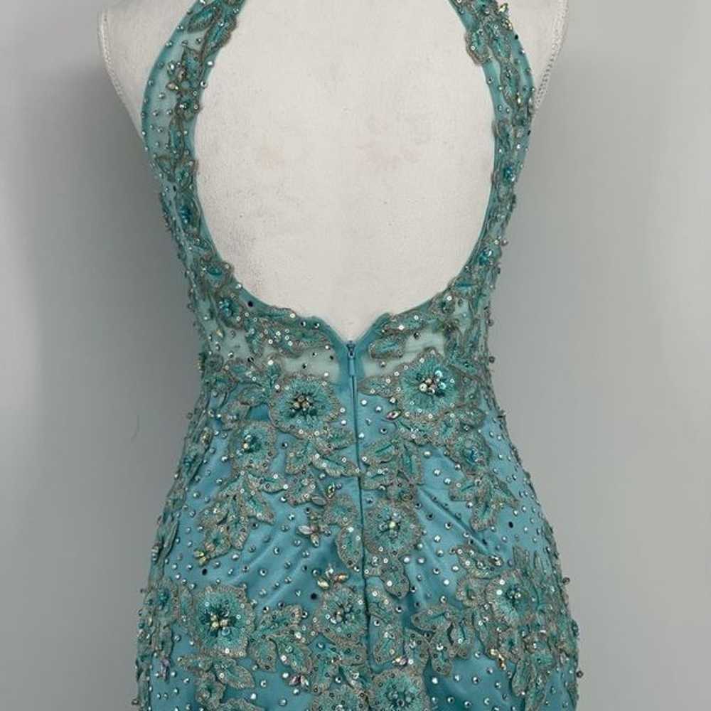 Madison James lace and sequin halter evening gown - image 10