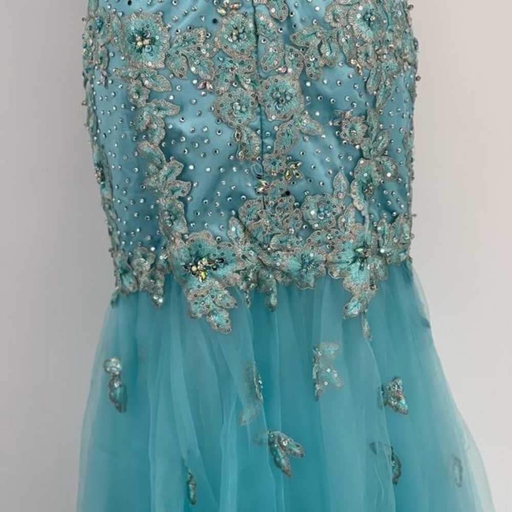 Madison James lace and sequin halter evening gown - image 9