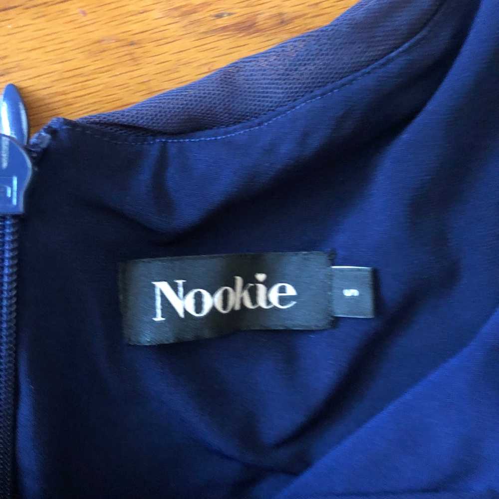 Nookie Midi Dress off shoulder navy blue - image 4