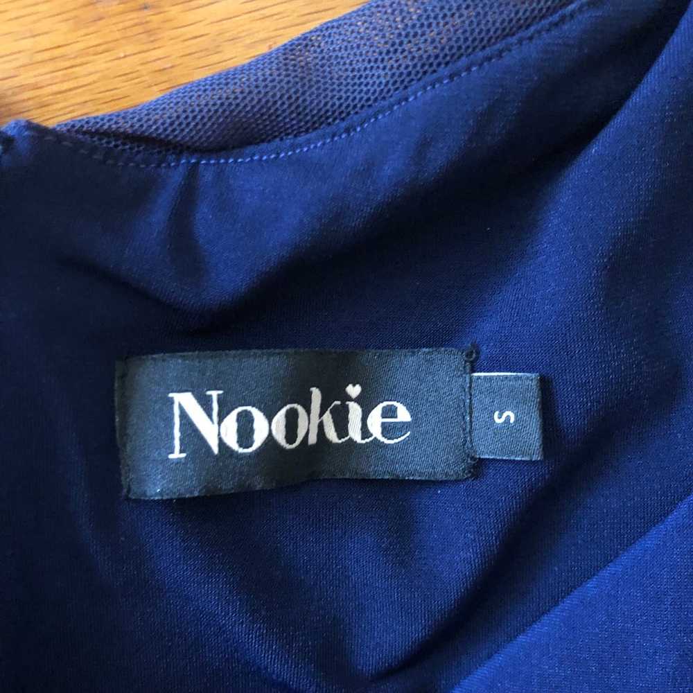 Nookie Midi Dress off shoulder navy blue - image 5