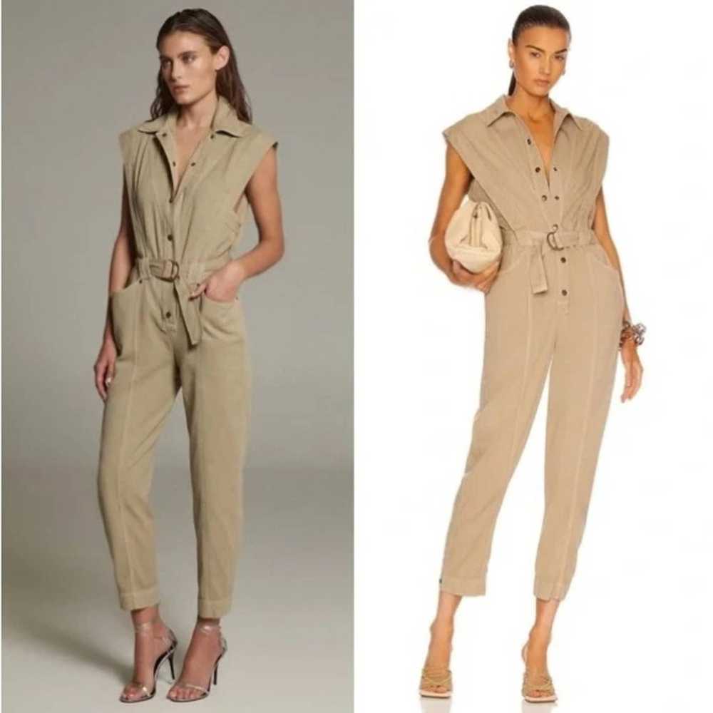 NOAM Lanux Belted Utility Coverall Jumpsuit in Kh… - image 1