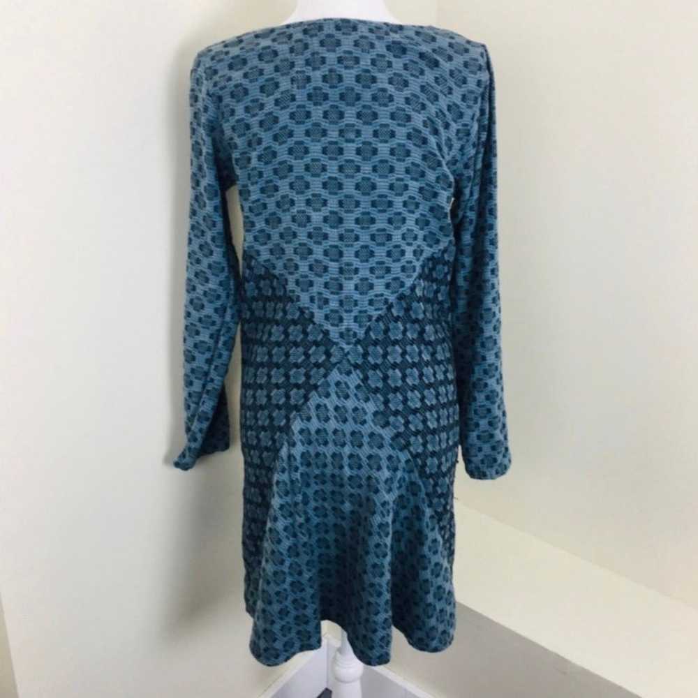 ace&jig Court Dress Blue Jacquard Long Sleeve  A … - image 3