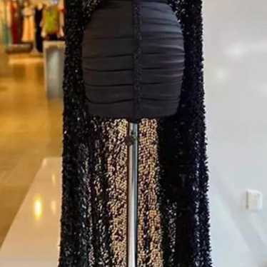 Party dress with drape