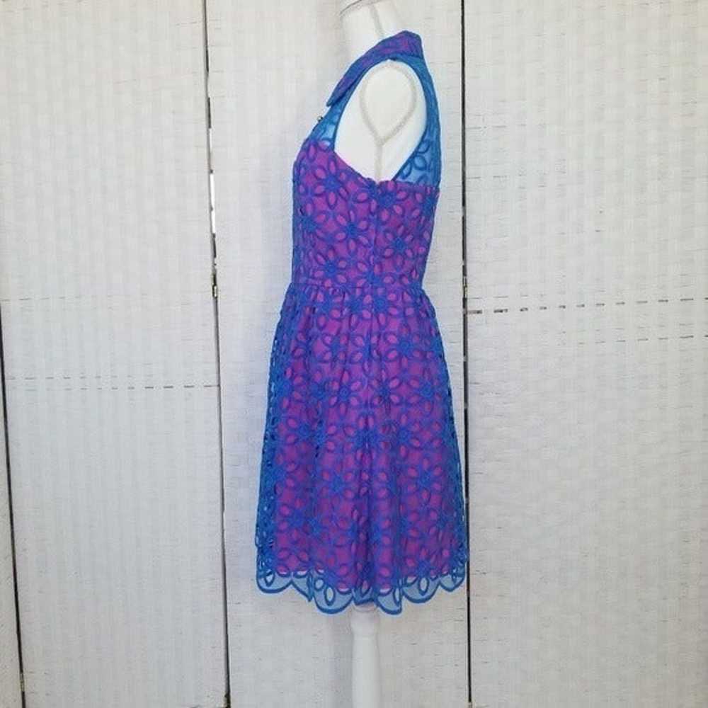 (RESERVED) Lilly Pulitzer Pink & Blue Floral Dress - image 3