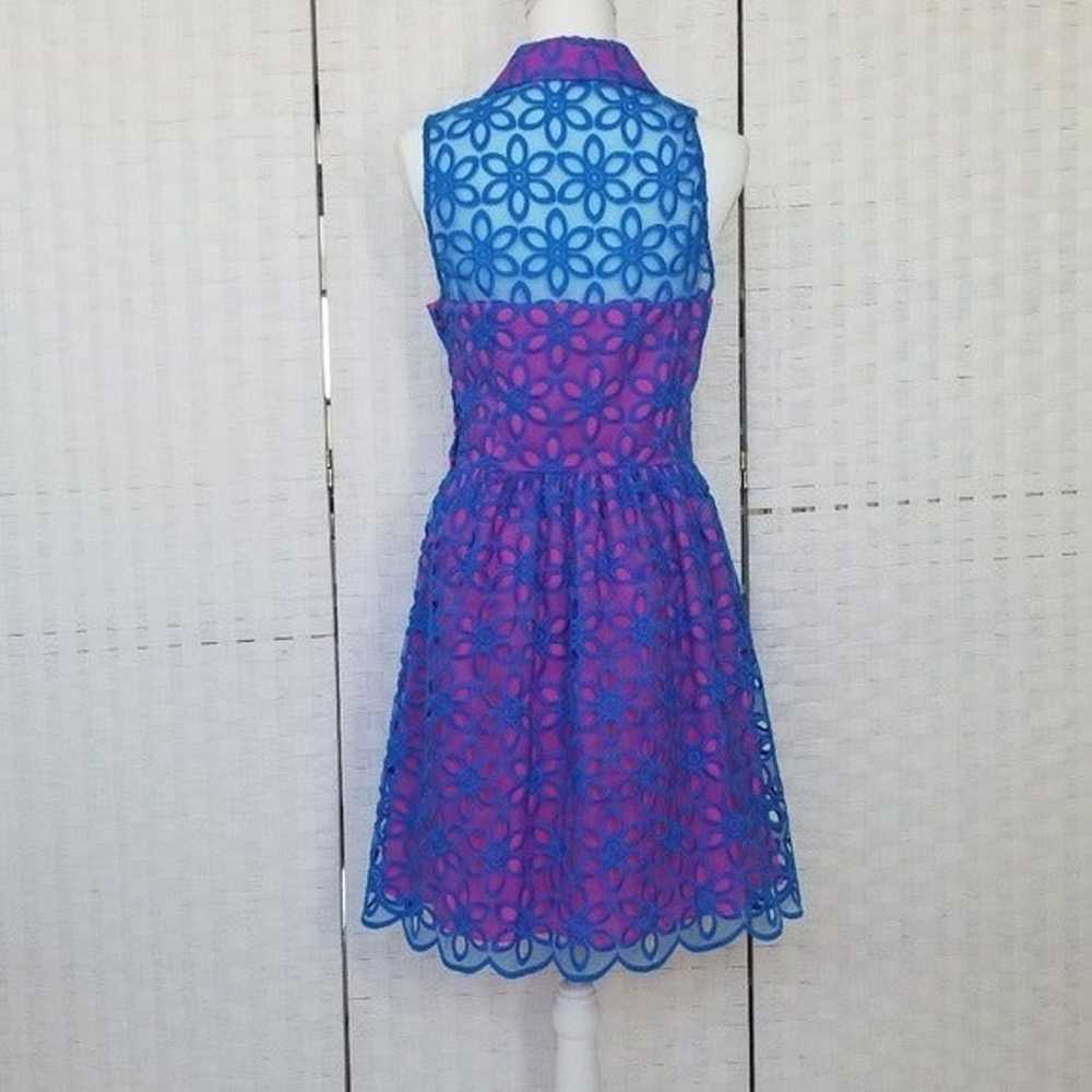 (RESERVED) Lilly Pulitzer Pink & Blue Floral Dress - image 4