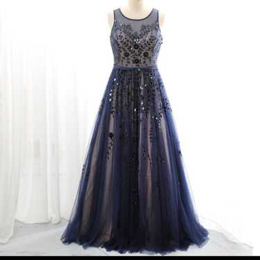 Tulle sequence formal gown