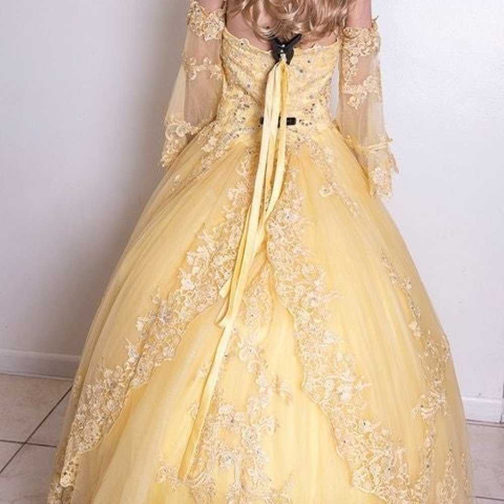 Quinceanera yellow dress - image 4