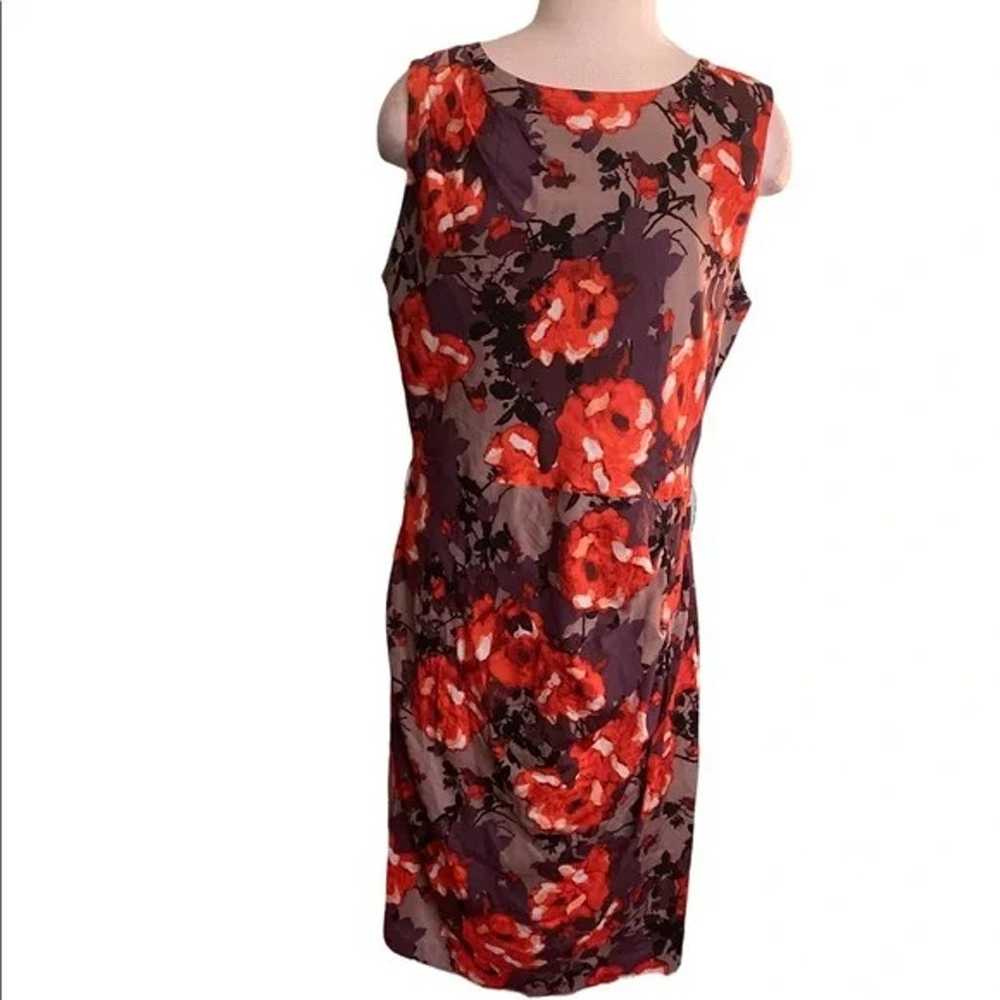 St.John silk floral dress 12 - image 1