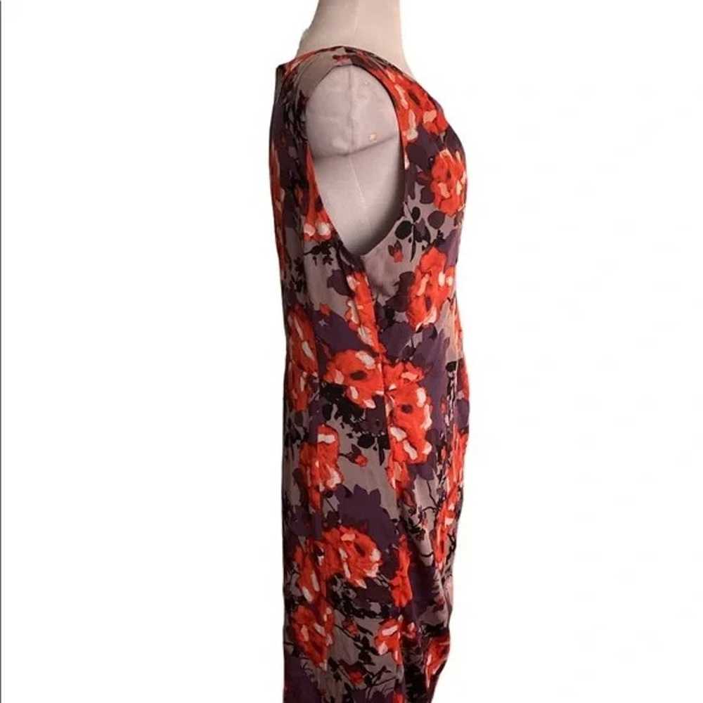 St.John silk floral dress 12 - image 2