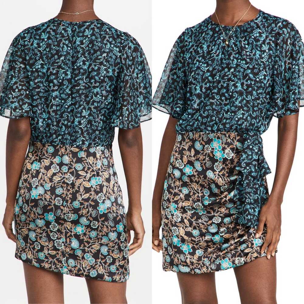 $330 MISA Talia Dress L Butterfly Sleeve Ruffle S… - image 4