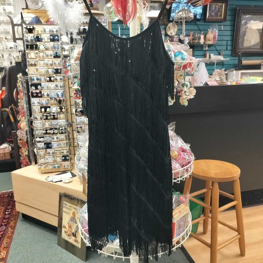Black Flapper Dress - image 2