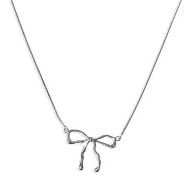 Dahlia Dainty Bow Necklace - image 1