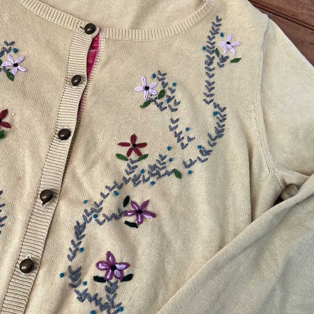 Sundance women’s embroidered cotton cardigan - image 3