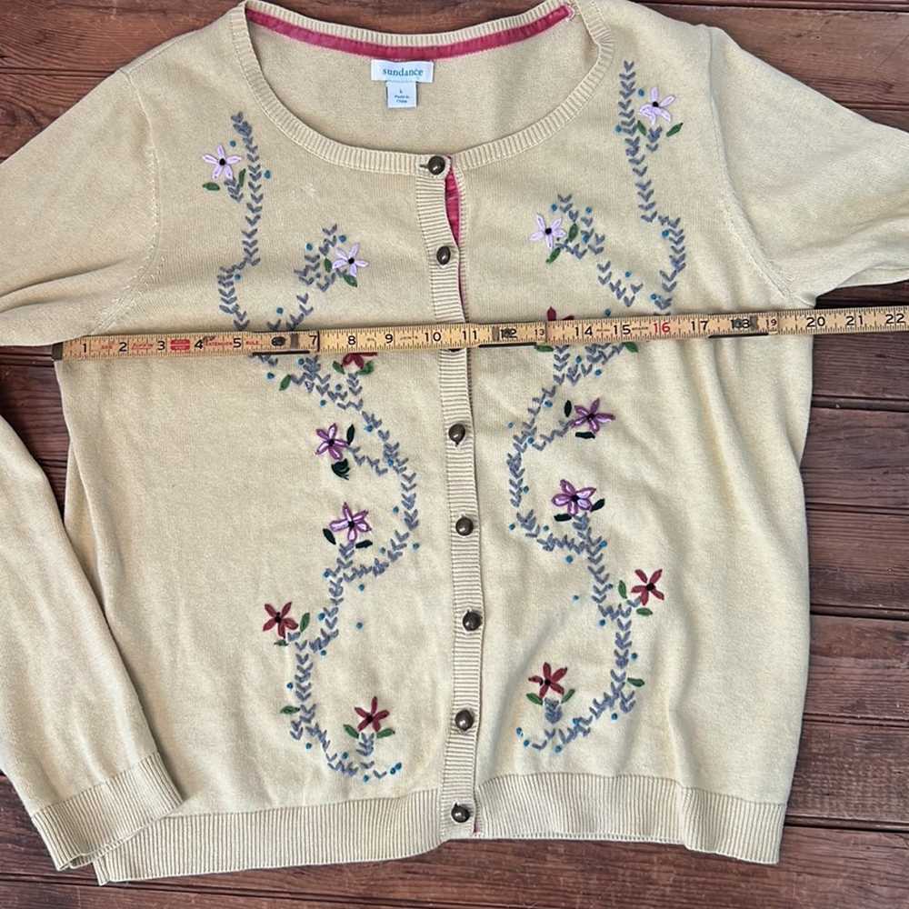 Sundance women’s embroidered cotton cardigan - image 4