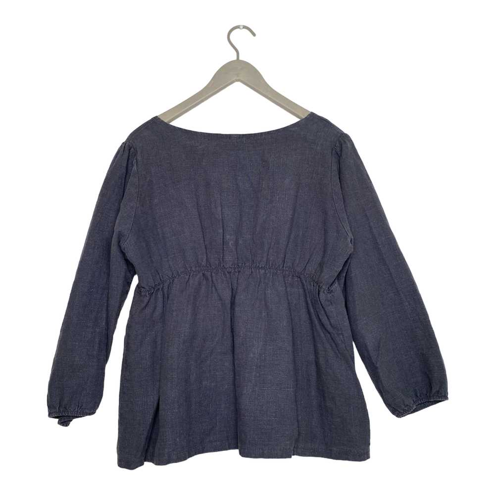 Bypias Bypias linen blouse, slate grey | woman M - image 2