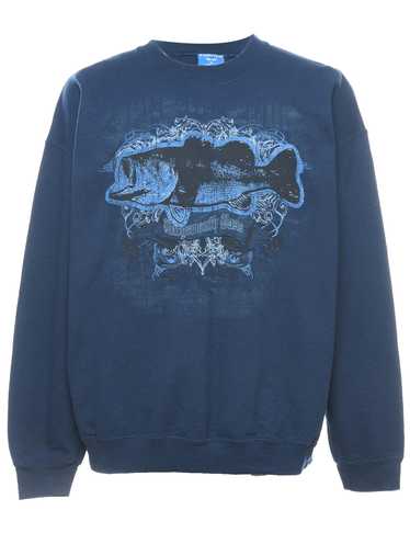 Largemouth Bass Printed Sweatshirt - M - image 1