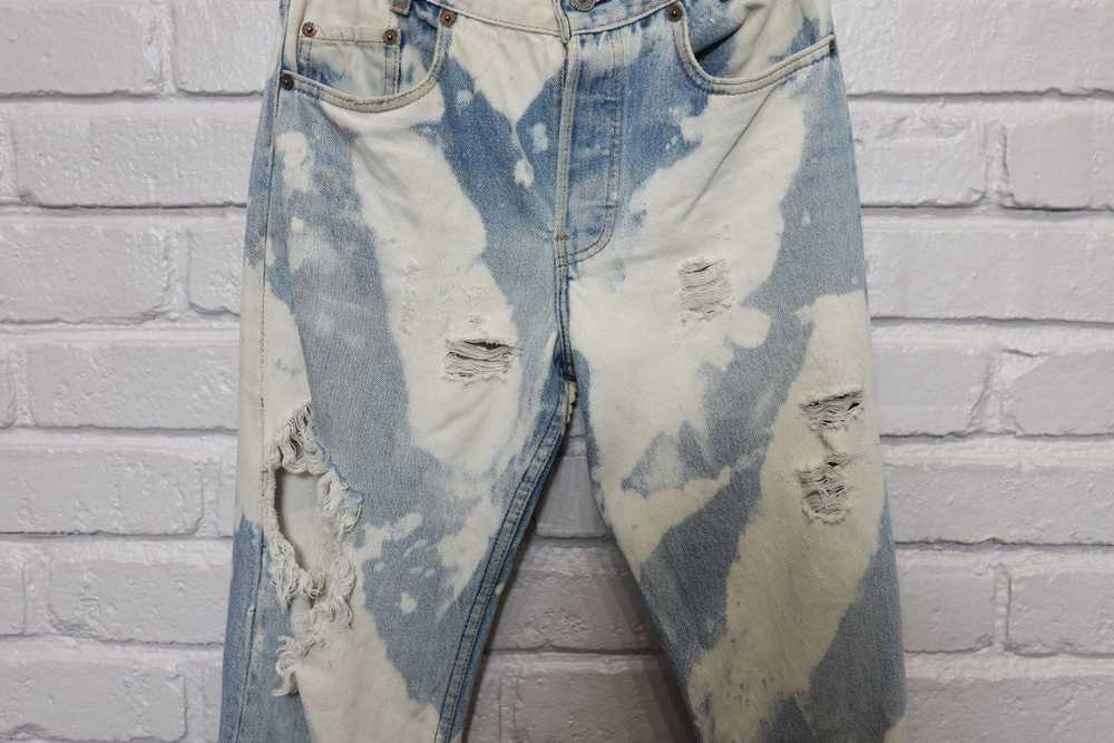90s levis 511 distressed and crochet patch jeans … - image 2
