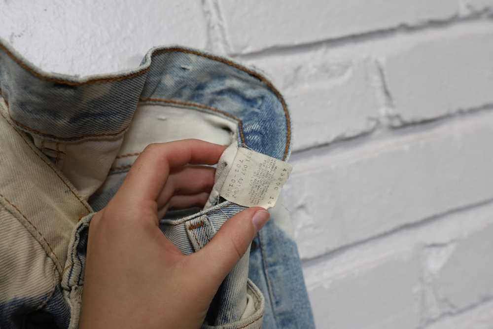 90s levis 511 distressed and crochet patch jeans … - image 5