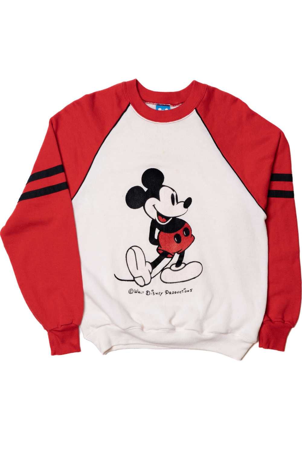Vintage Mickey Mouse Velvet Print "Walt Disney Pr… - image 1