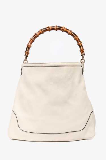 Gucci Cream Leather Bamboo 'Diana' Large Tote - image 1