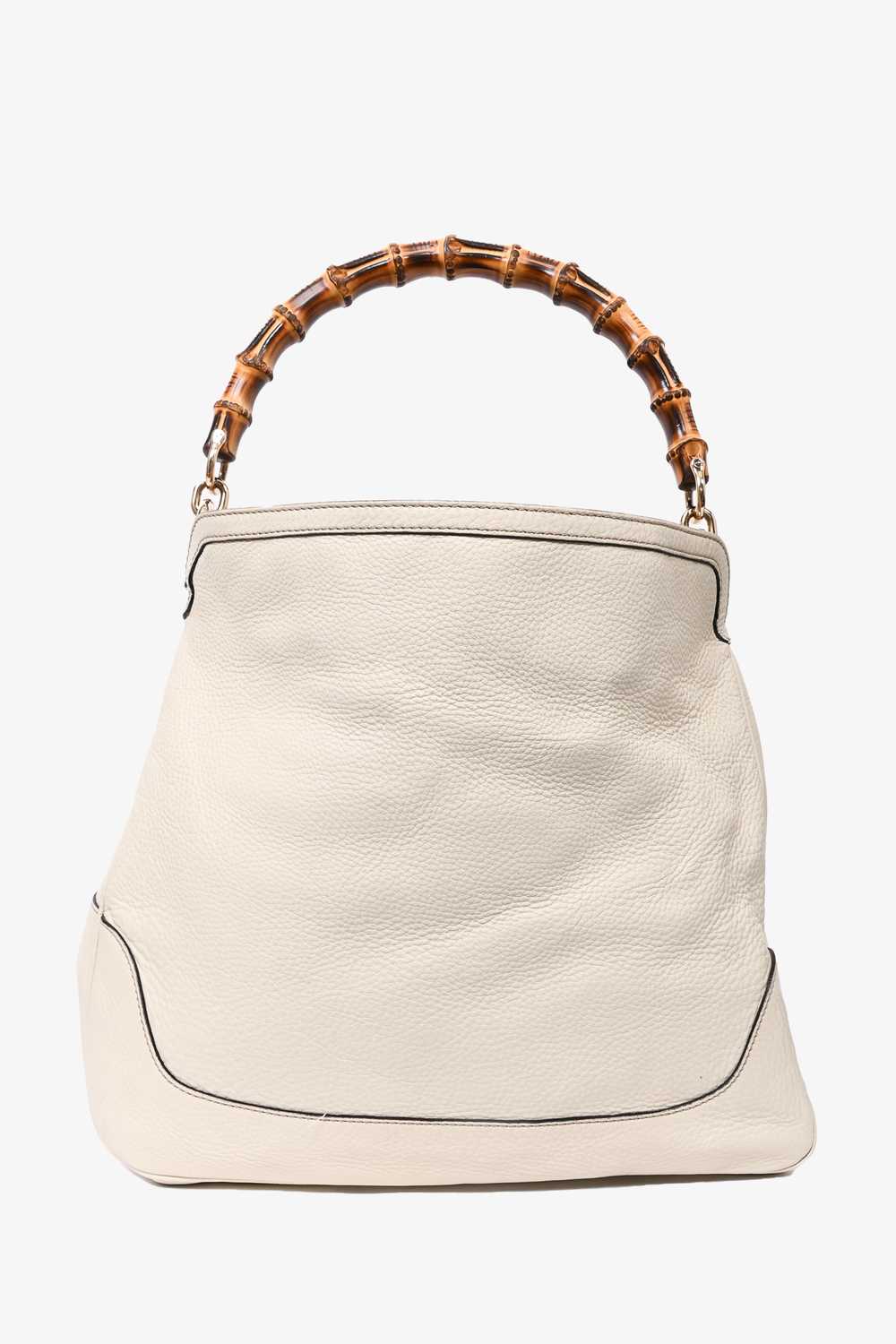 Gucci Cream Leather Bamboo 'Diana' Large Tote - image 2