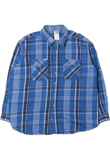 Vintage Carhartt Blue Plaid Flannel Shirt